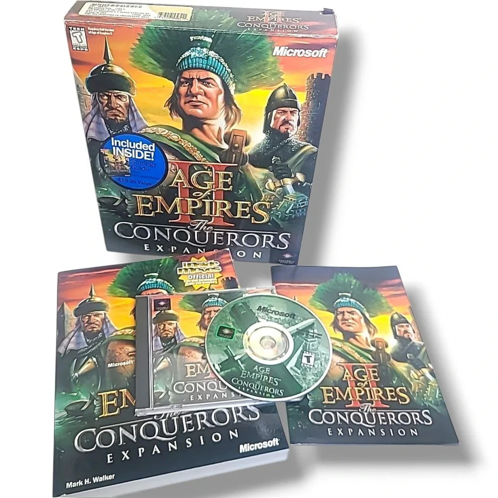 Age of Empires II Conquerors Expansion Big Box PC Game Complete Strategy Guide